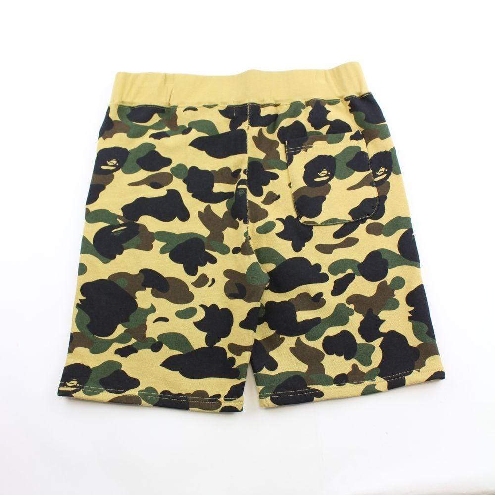 Bape 1st Yellow Camo Shorts - SaruGeneral