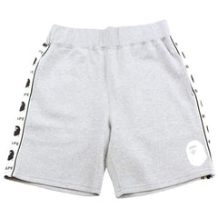 Short à rayures avec logo Bape Ape gris