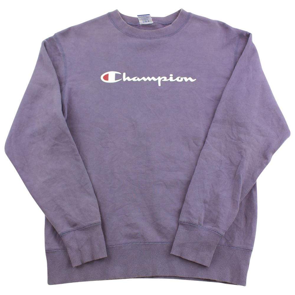 Champion Logo Crewneck Purple – SARUGENERAL