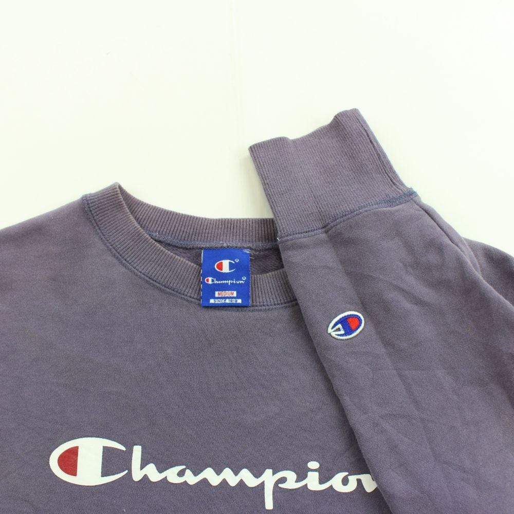 Champion Logo Crewneck Purple - SaruGeneral