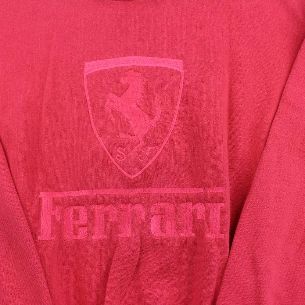 Ferrari embroided Crewneck Red - SaruGeneral