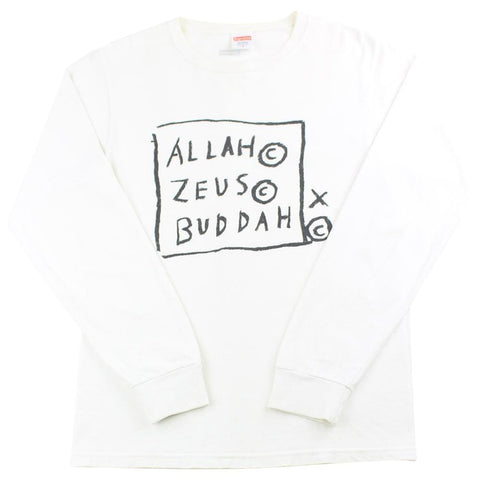 supreme x basquiat allah zeus ls white 2013