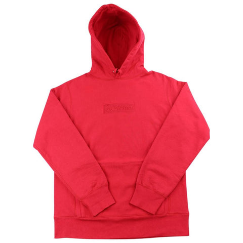 Supreme red tonal box logo hoodie 2014