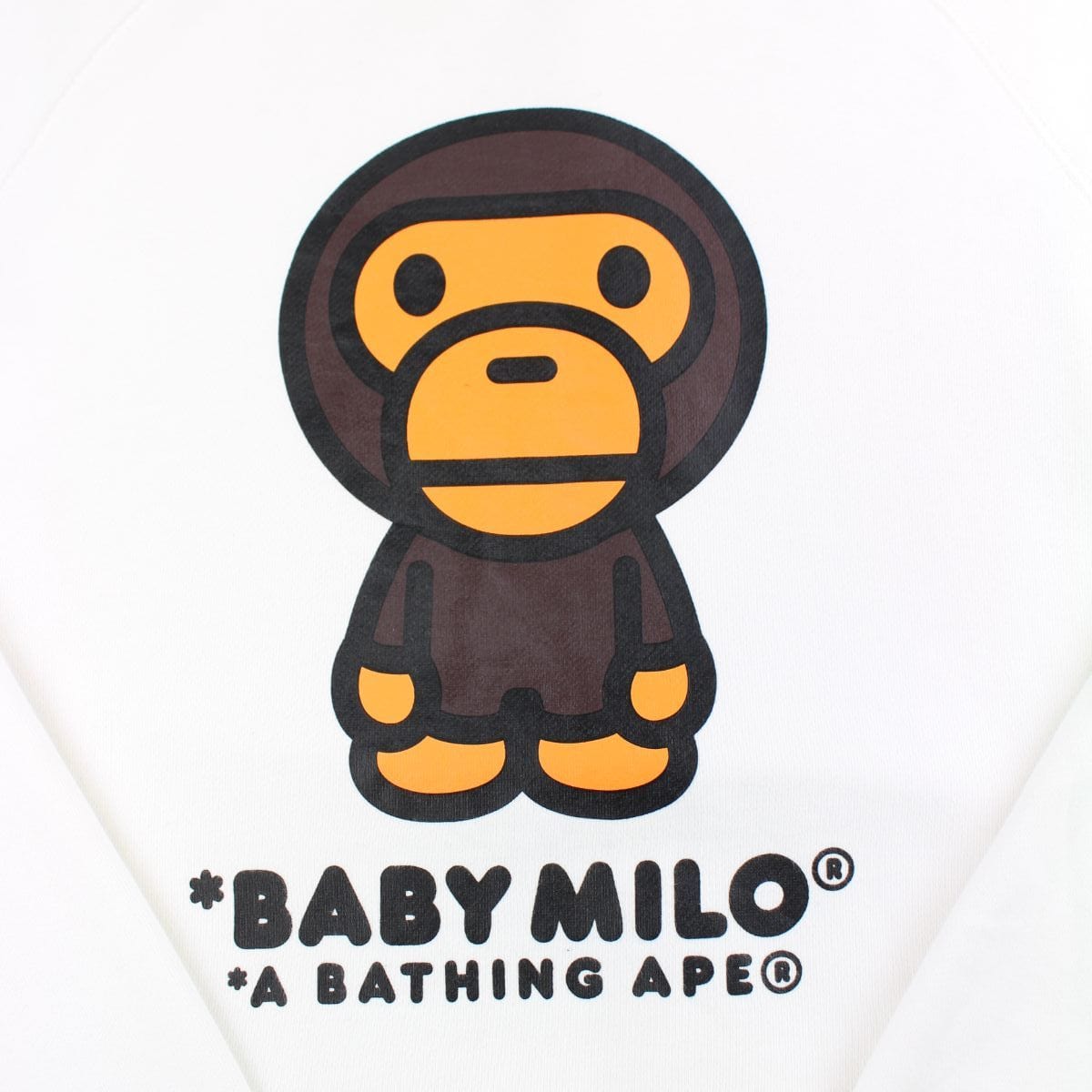 Bape milo figure crewneck white - SaruGeneral