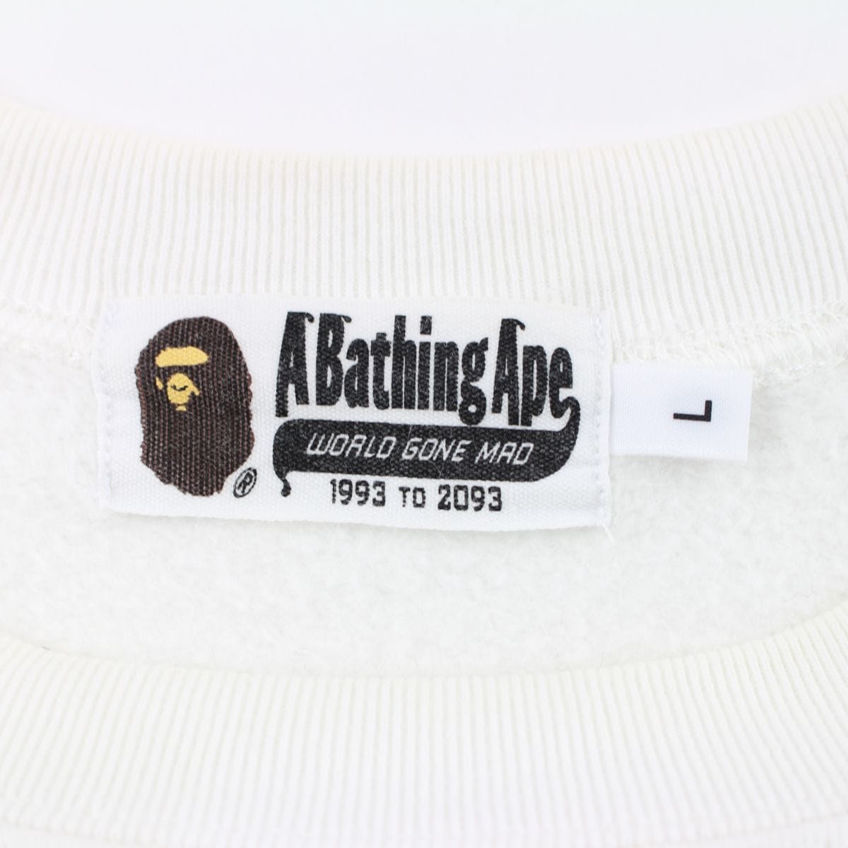 Bape milo figure crewneck white - SaruGeneral