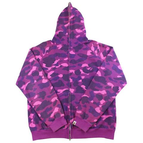 Bape violet camouflage entièrement zippé