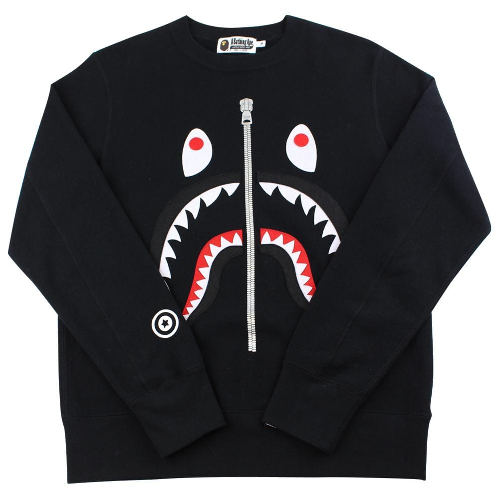 Bape Black Shark Face Crewneck - SaruGeneral