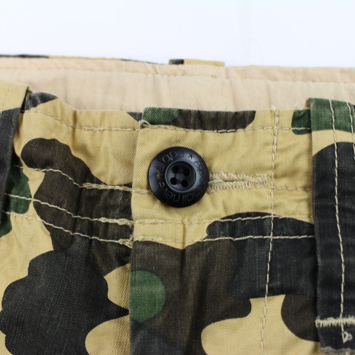 Bape 1st yellow camo cargo pants - SaruGeneral