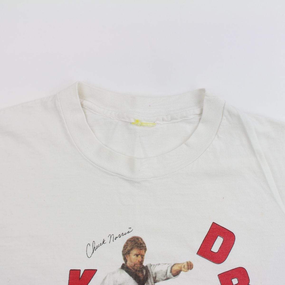 Chuck Norris Kick Drugs out of America Tee White - SaruGeneral