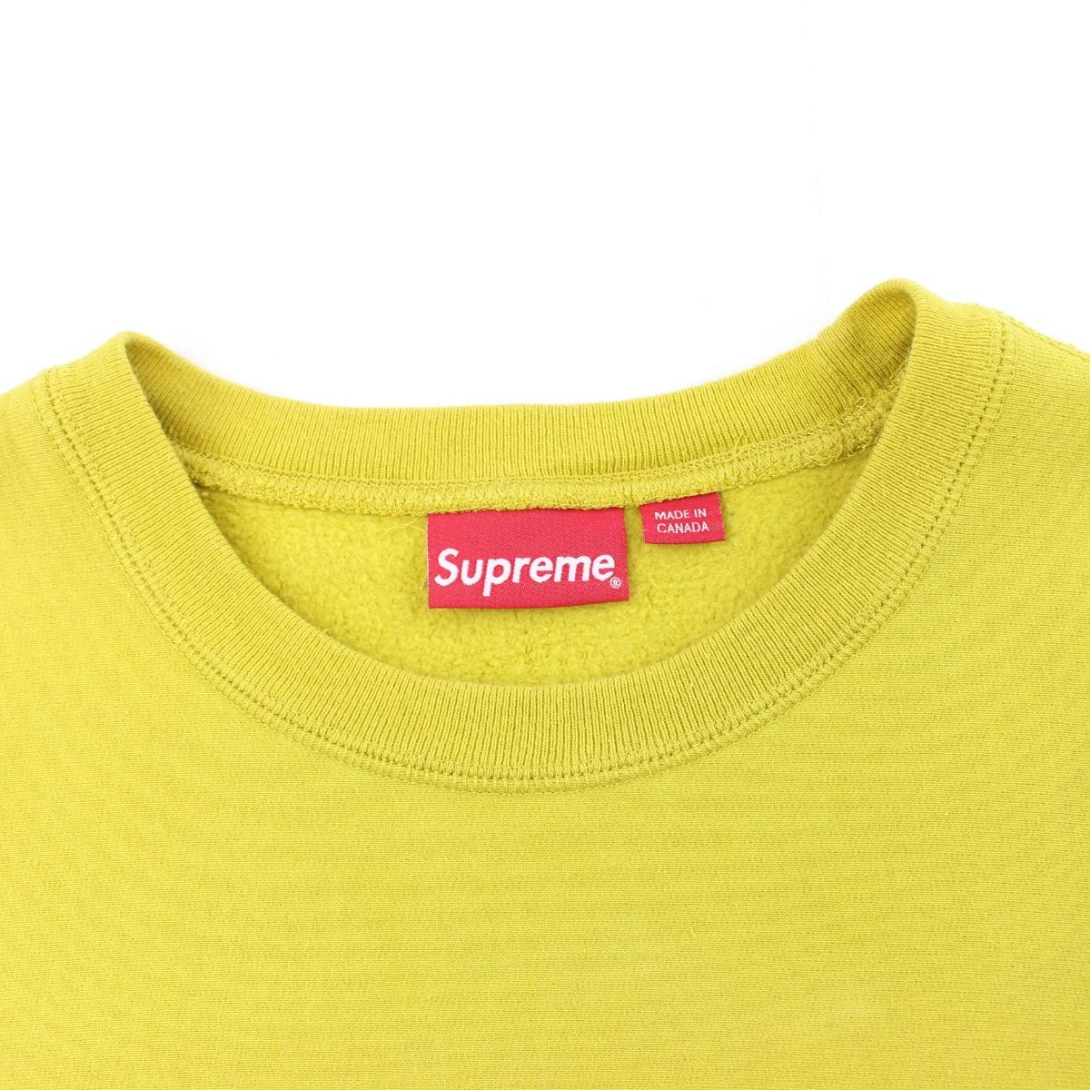 supreme mustard box logo crewneck - SaruGeneral