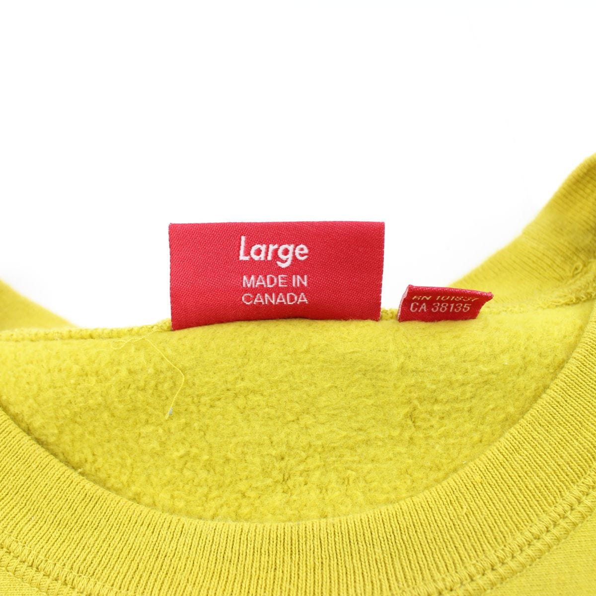 supreme mustard box logo crewneck - SaruGeneral