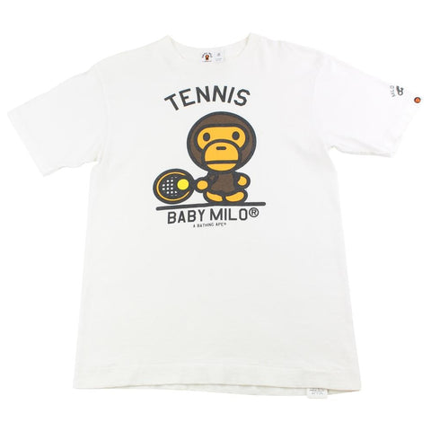 Bape milo tennis tee white