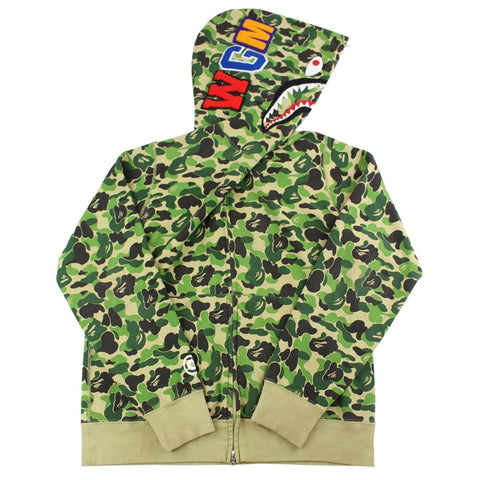 Bape abc green camo shark hoodie 2018