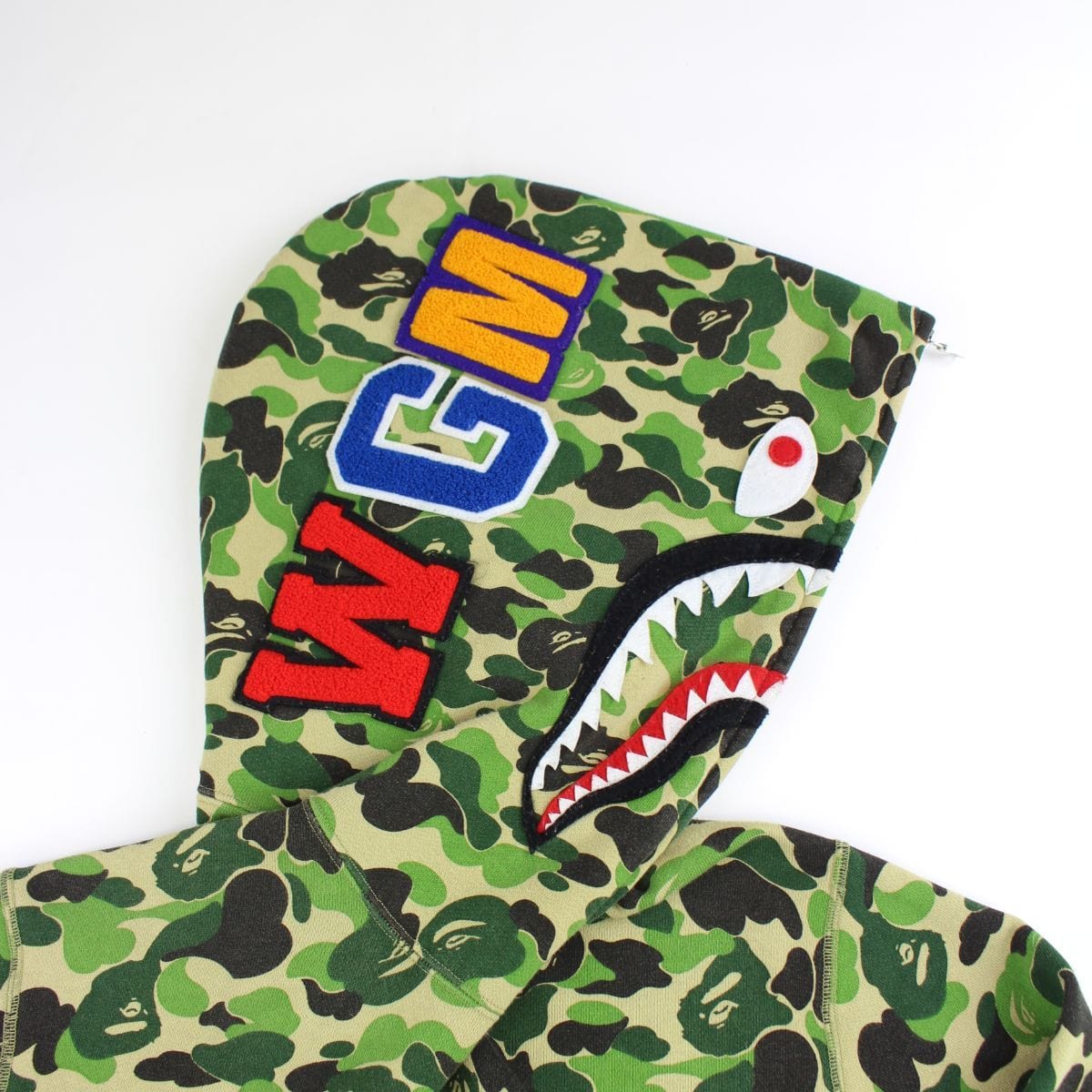 Bape abc green camo shark hoodie 2018 - SaruGeneral