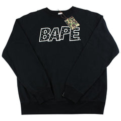 Bape swarovski 2004 text hoodie black