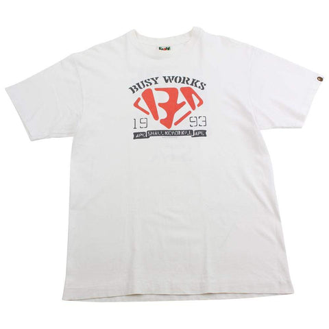 T-shirt Bape Superman avec logo Busy Works Blanc