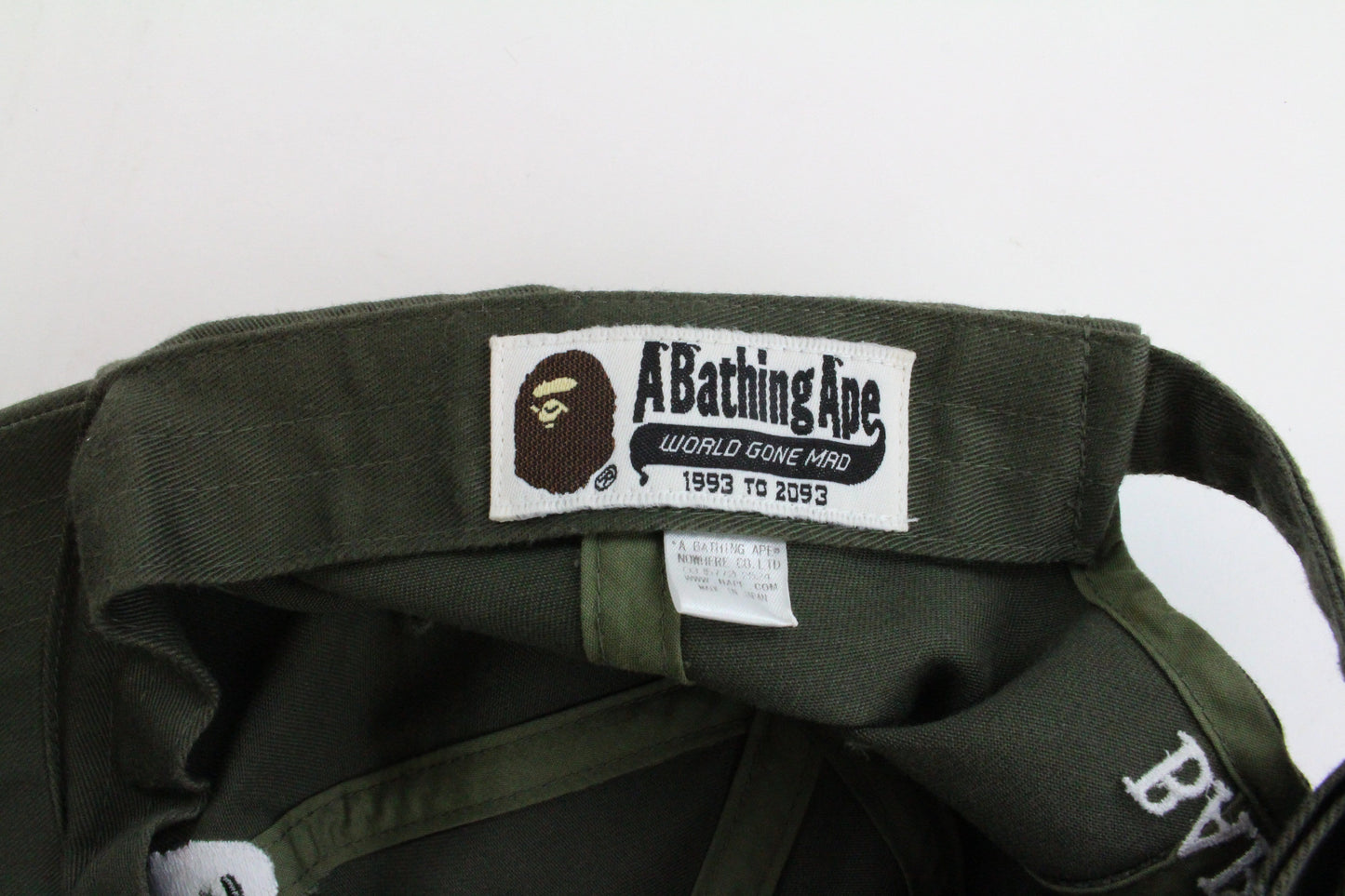 Bape point Head Logo cap Olive - SaruGeneral