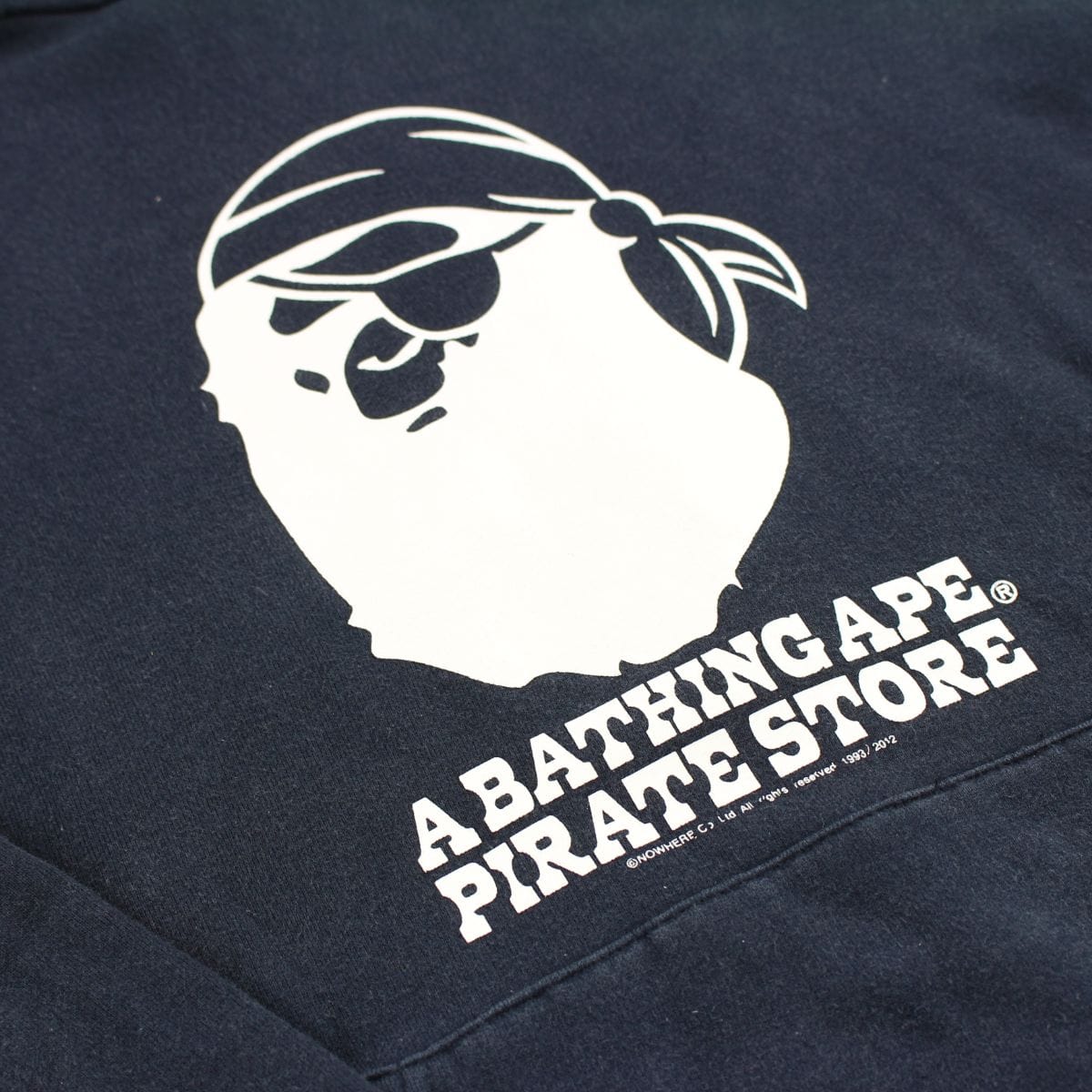 Bape pirate store big ape logo hoodie black - SaruGeneral