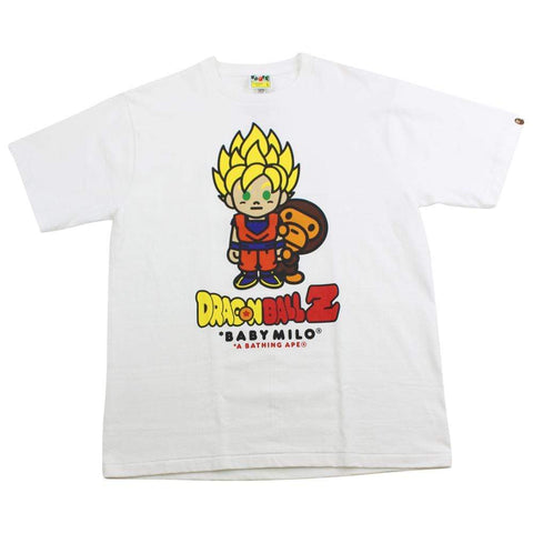 Bape x DBZ super saiyan tee white