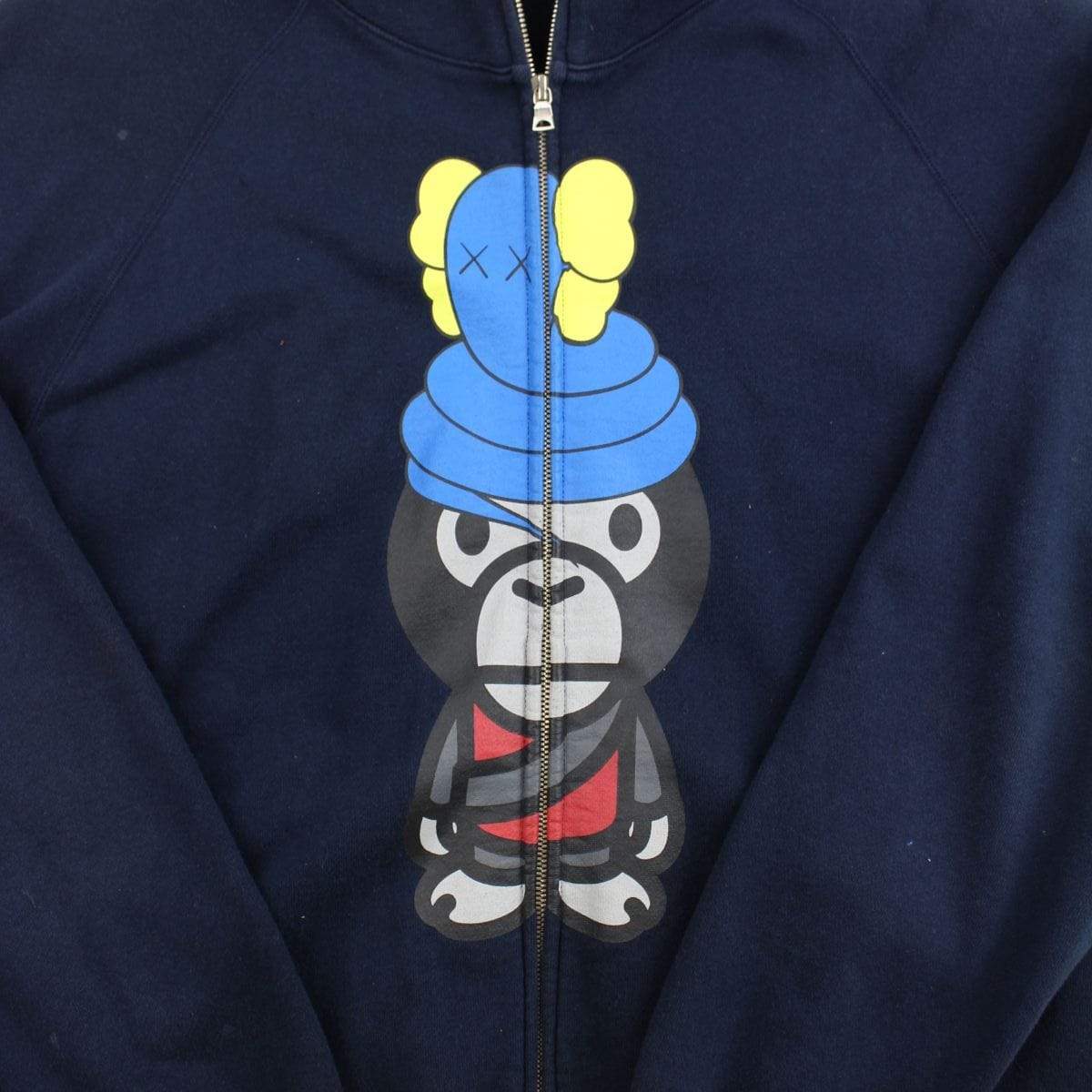 Bape x Kaws Milo General Fullzip Navy - SaruGeneral