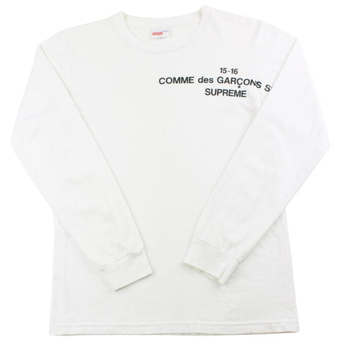 Supreme x Comme des garcon CDG 15-16 LS White