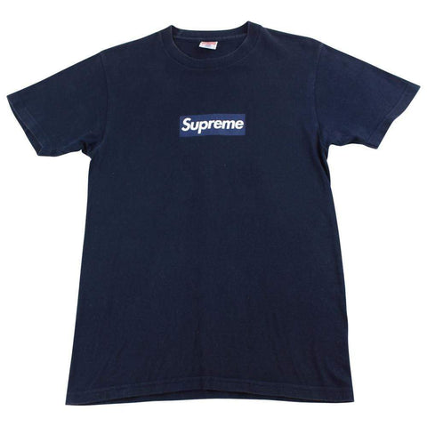 supreme x yankees tee navy 2015