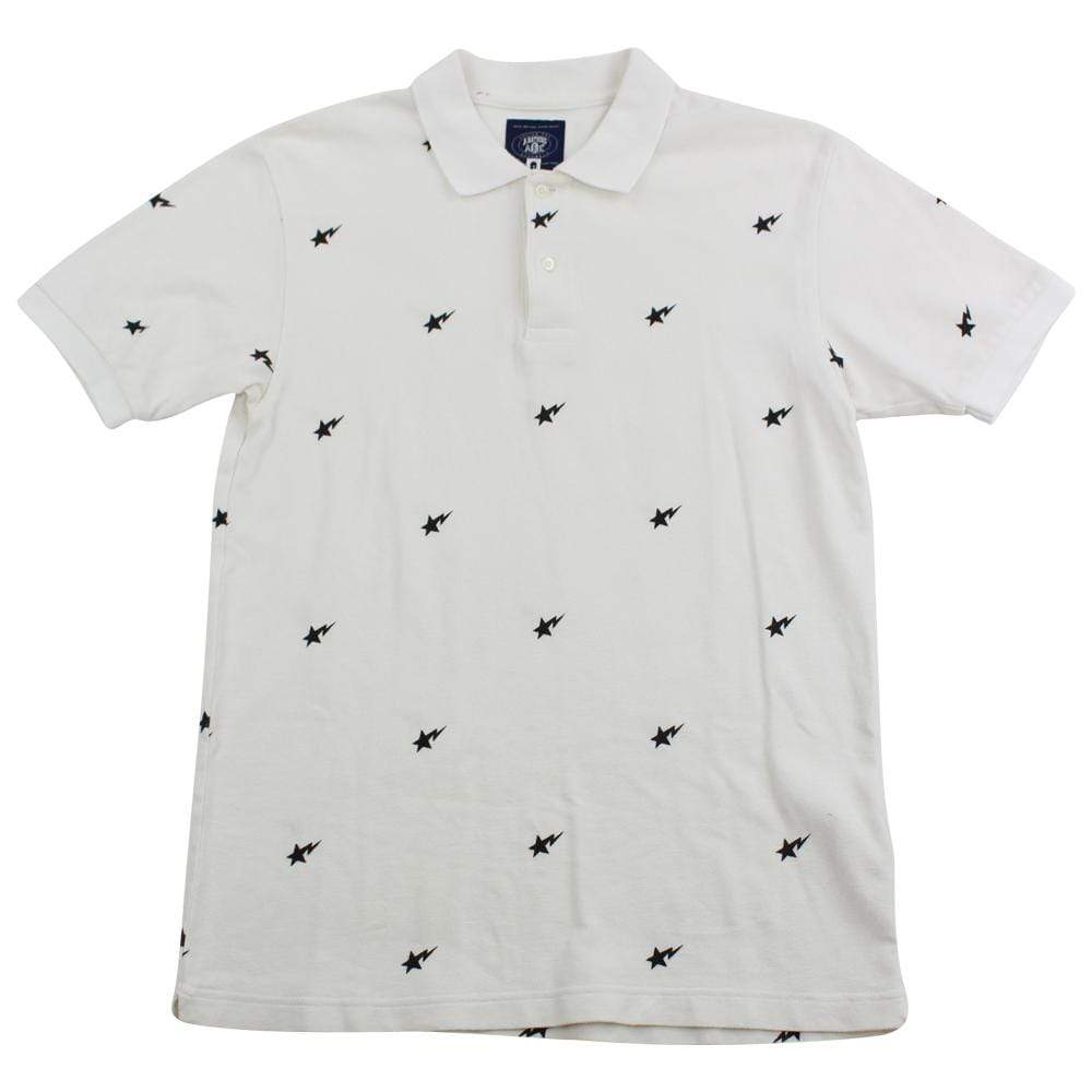 Bapesta Black Monogram Polo White - SaruGeneral