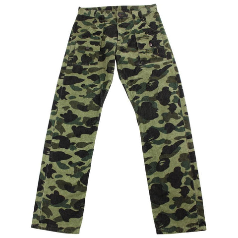 Bape 1st Green Camo Corduroy Pants