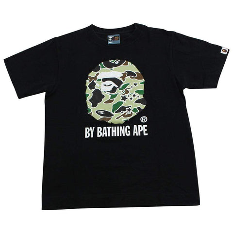 Bape Green Psyche Camo Big Ape Logo Tee Black