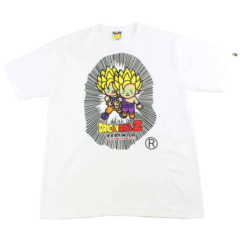 Bape x DBZ Two Figure Tee White 2020 - SaruGeneral