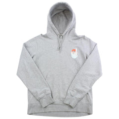 Sweat à capuche Bape Orange Angry Face College Logo Gris