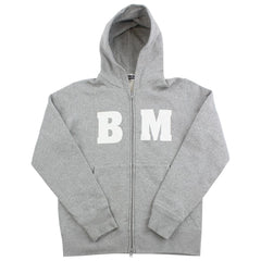 Sweat à capuche zippé Bape BM gris