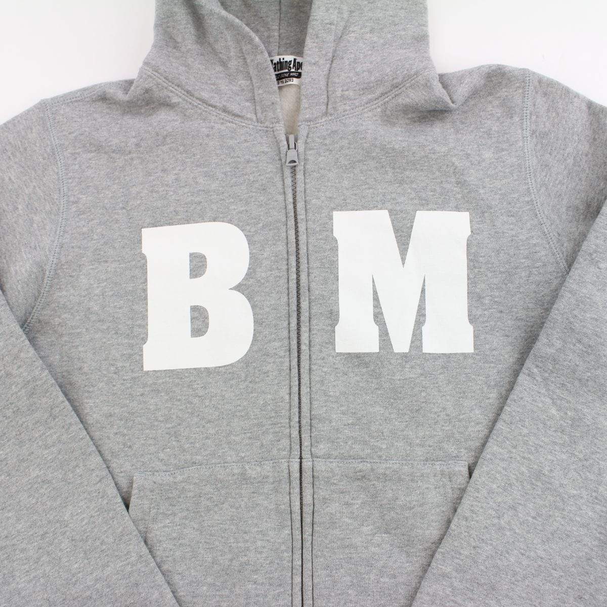 Bape BM Grey Fullzip Hoodie - SaruGeneral