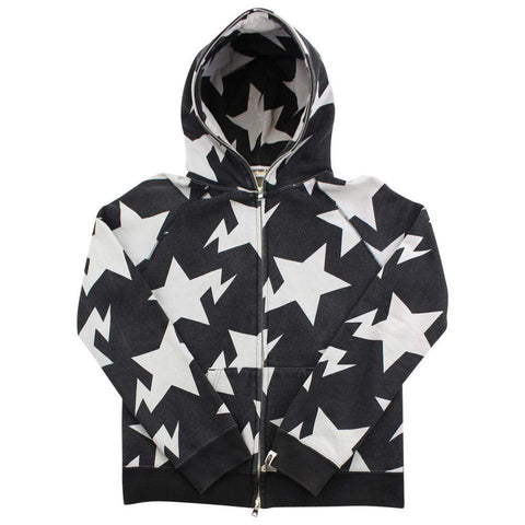 Bapesta Grey Allover Hoodie Black