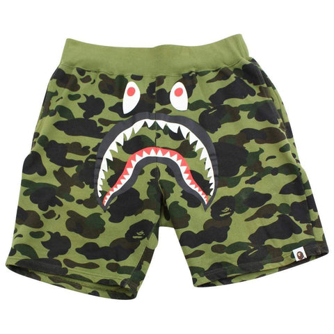 Short camouflage vert Bape Shark Face 1st