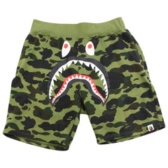 Bape Shark Face 1st Green Camo Shorts
