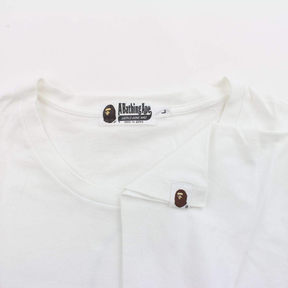 Bape Green Text GoApe Tee White - SaruGeneral