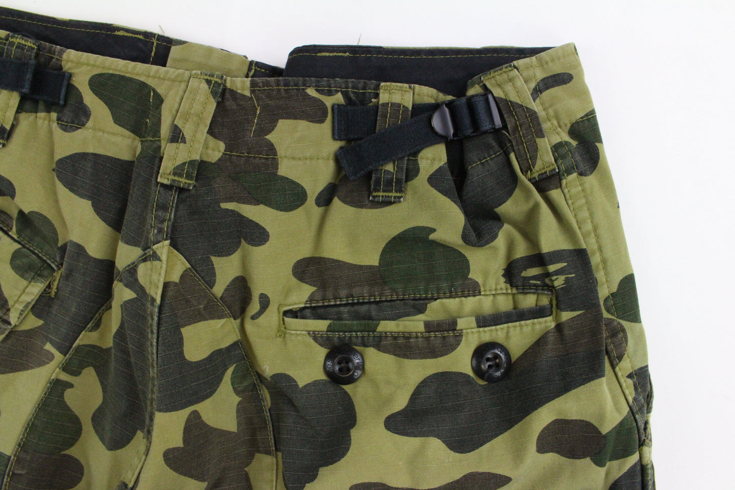 Bape 1st Green Camo Cargo Shorts - SaruGeneral