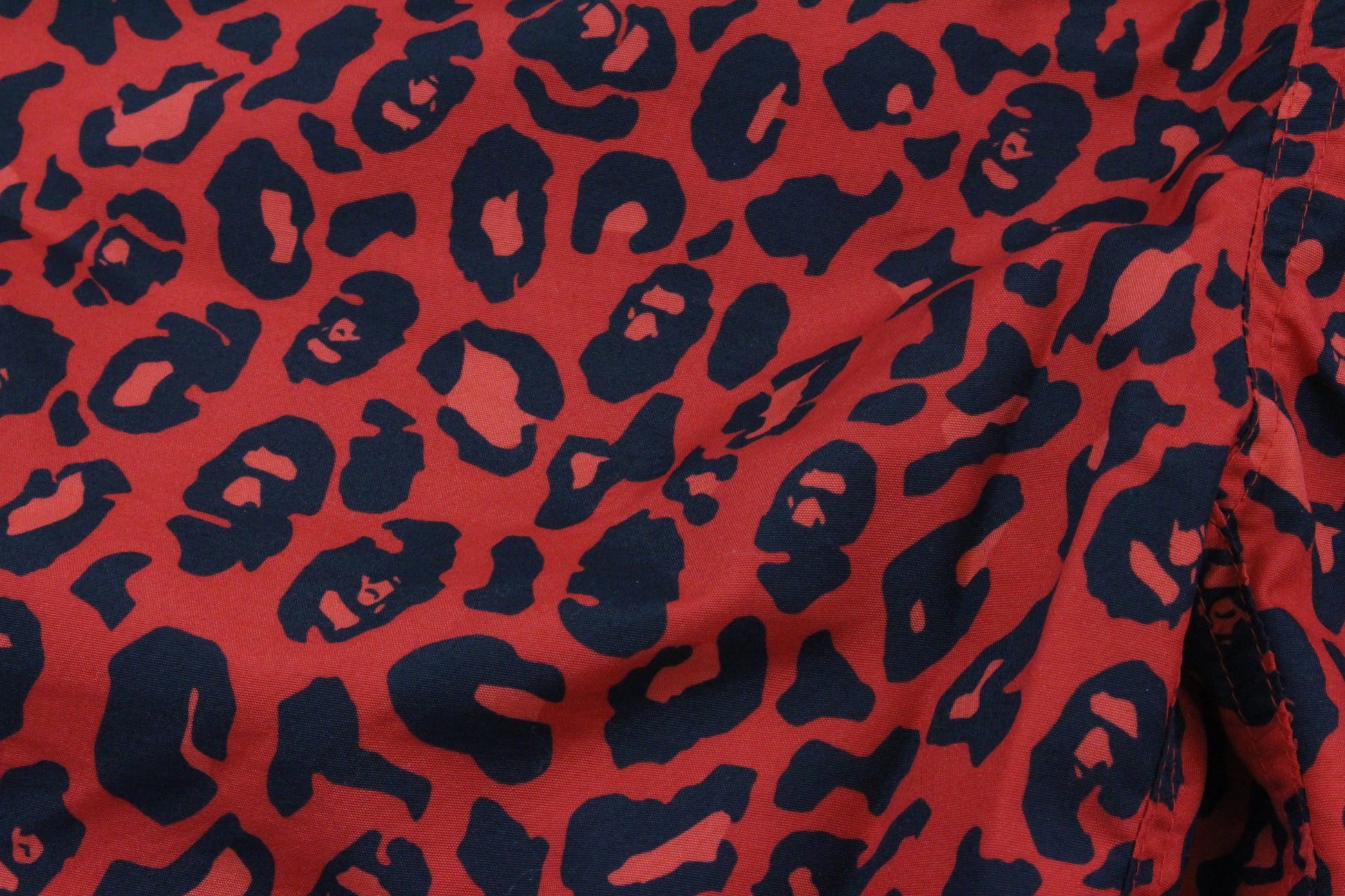 Bape Leopard Print Shorts Red - SaruGeneral