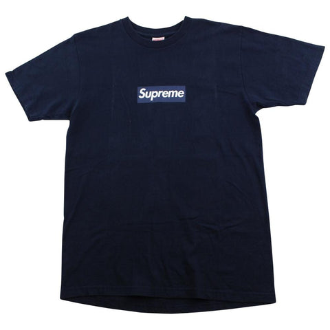 Supreme x New York Yankees Box Logo Tee Navy