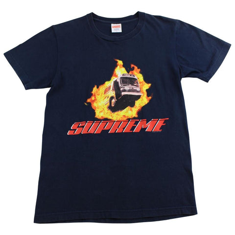 Supreme Flame Bus tee black