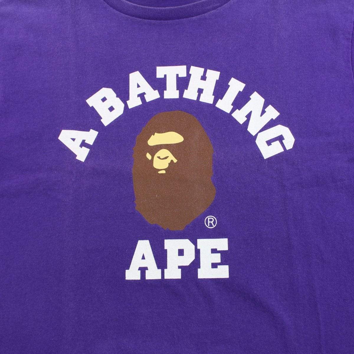 Bape Original College Logo Tee Purple - SaruGeneral