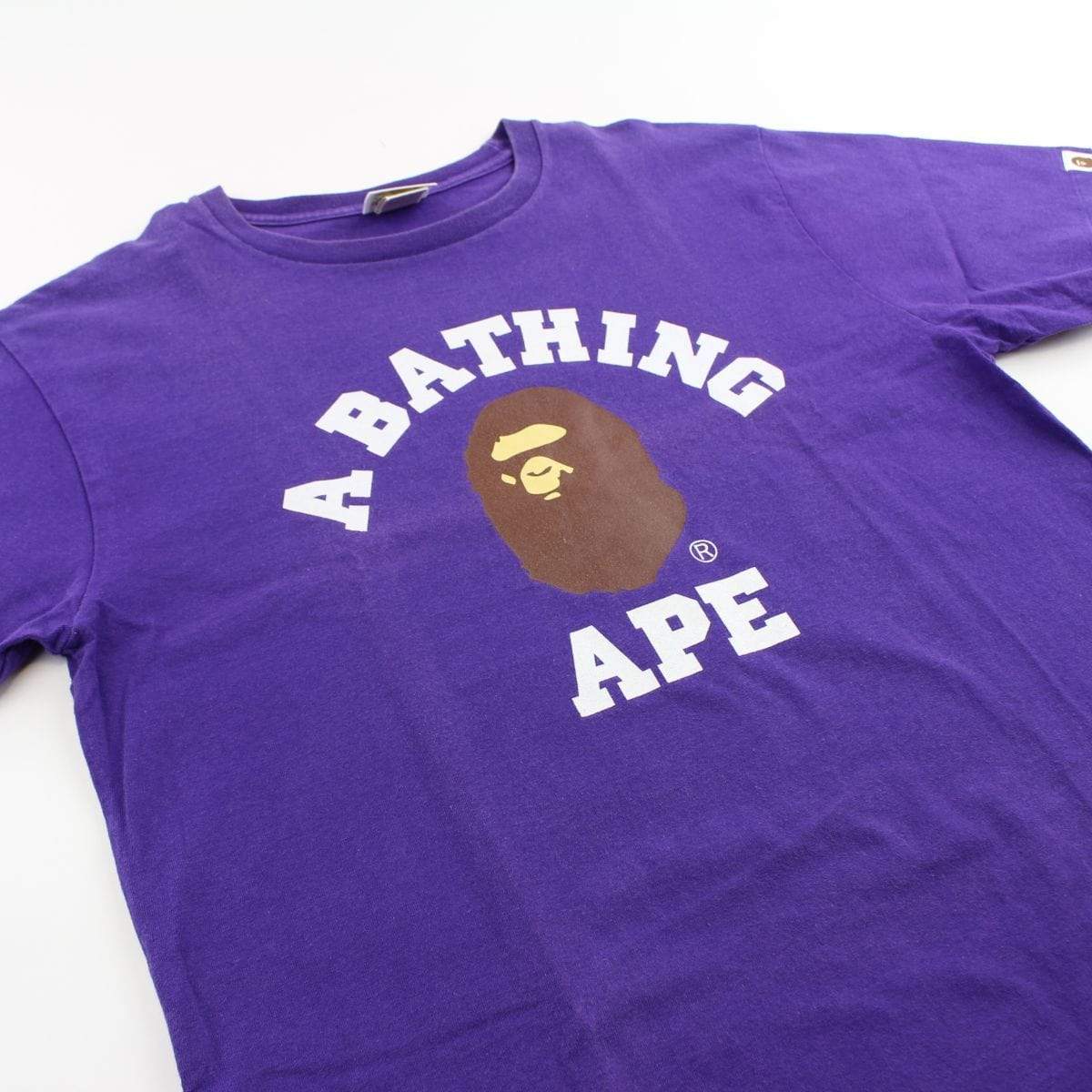 Bape Original College Logo Tee Purple - SaruGeneral