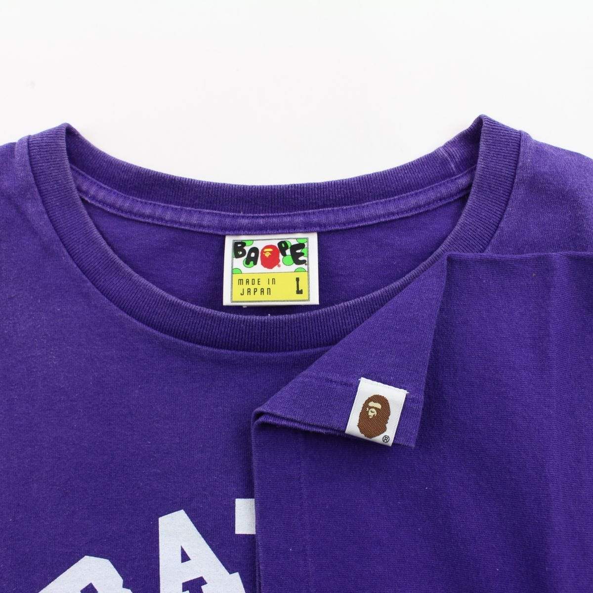 Bape Original College Logo Tee Purple - SaruGeneral