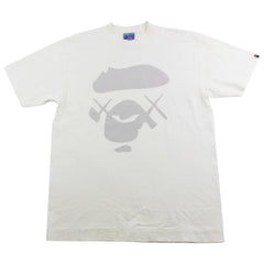 T-shirt Bape gris Kaws Ape Face blanc
