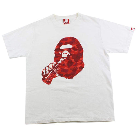 Bape Coca Cola Red Camo Big Ape Tee White