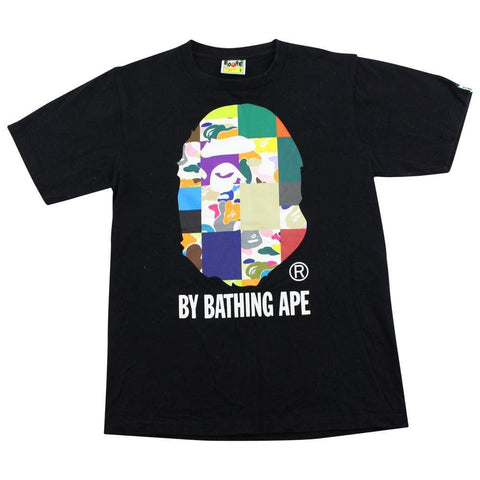 Bape ABC Multicamo Patchwork Big Ape Tee Black