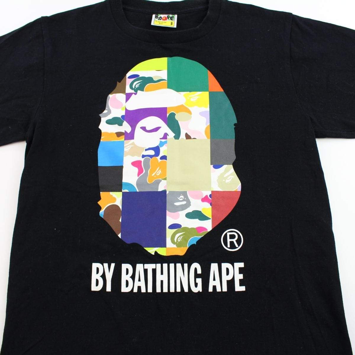 Bape ABC Multicamo Patchwork Big Ape Tee Black - SaruGeneral