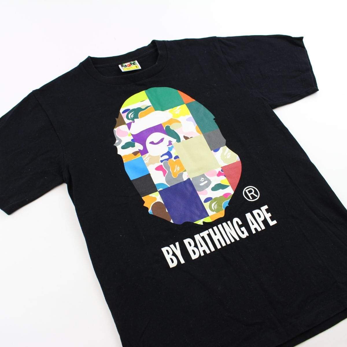 Bape ABC Multicamo Patchwork Big Ape Tee Black - SaruGeneral