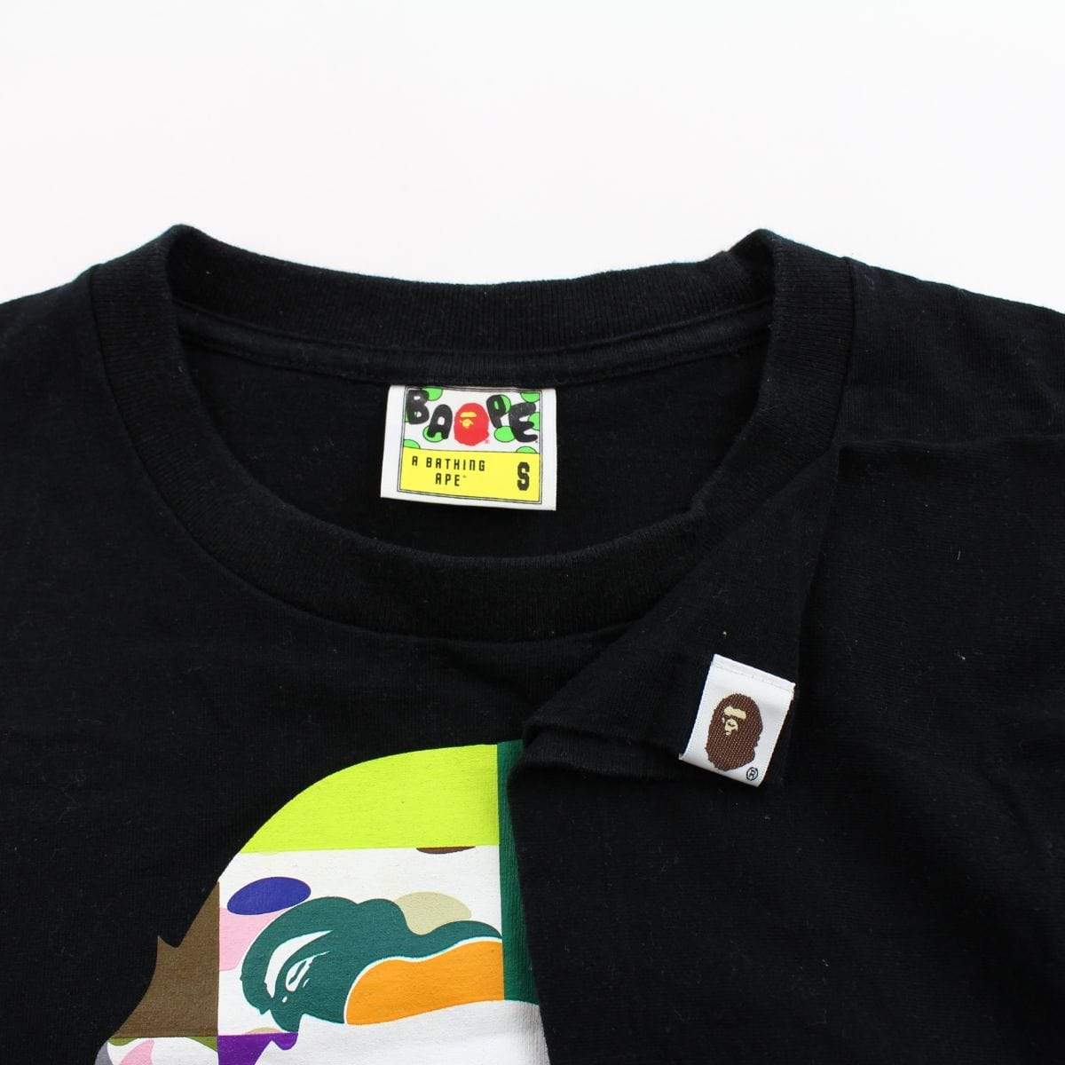 Bape ABC Multicamo Patchwork Big Ape Tee Black - SaruGeneral